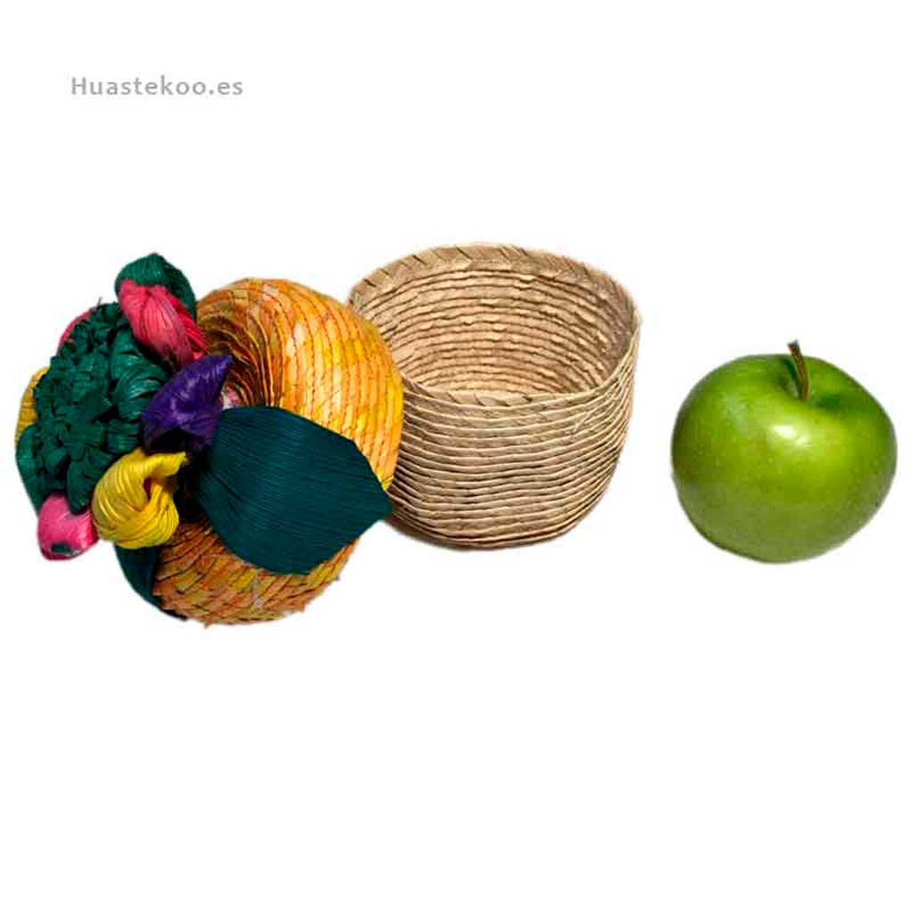 Joyero estuche artesanal mexicano de palma con flor de maíz - Tienda mexicana online - 400001 - 2