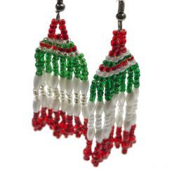 Pendientes mexicanos hechos a mano colores bandera mexicana - Tienda mexicana online - A110001 - 1