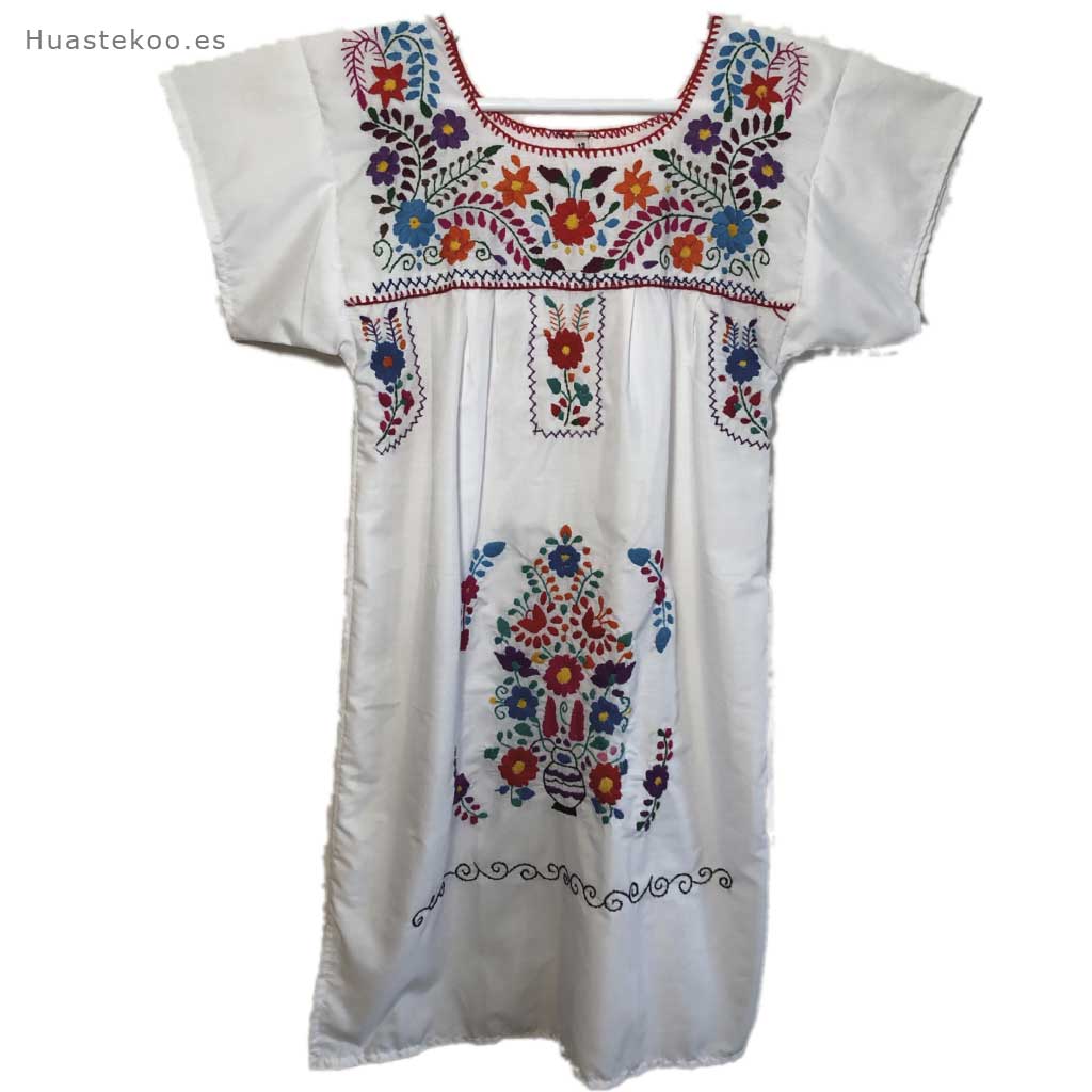 Vestido mexicano artesanal bordado a mano para verano o playa - Tienda mexicana online - 700004 - 9