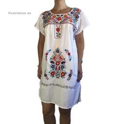 Vestido mexicano artesanal bordado a mano para verano o playa - Tienda mexicana online - 700004 - 3