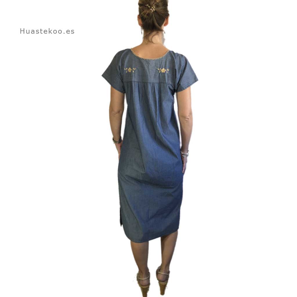 Vestido artesanal mexicano Tehuacán bordado a mano - Tienda mexicana online Huastekoo.es - 700003