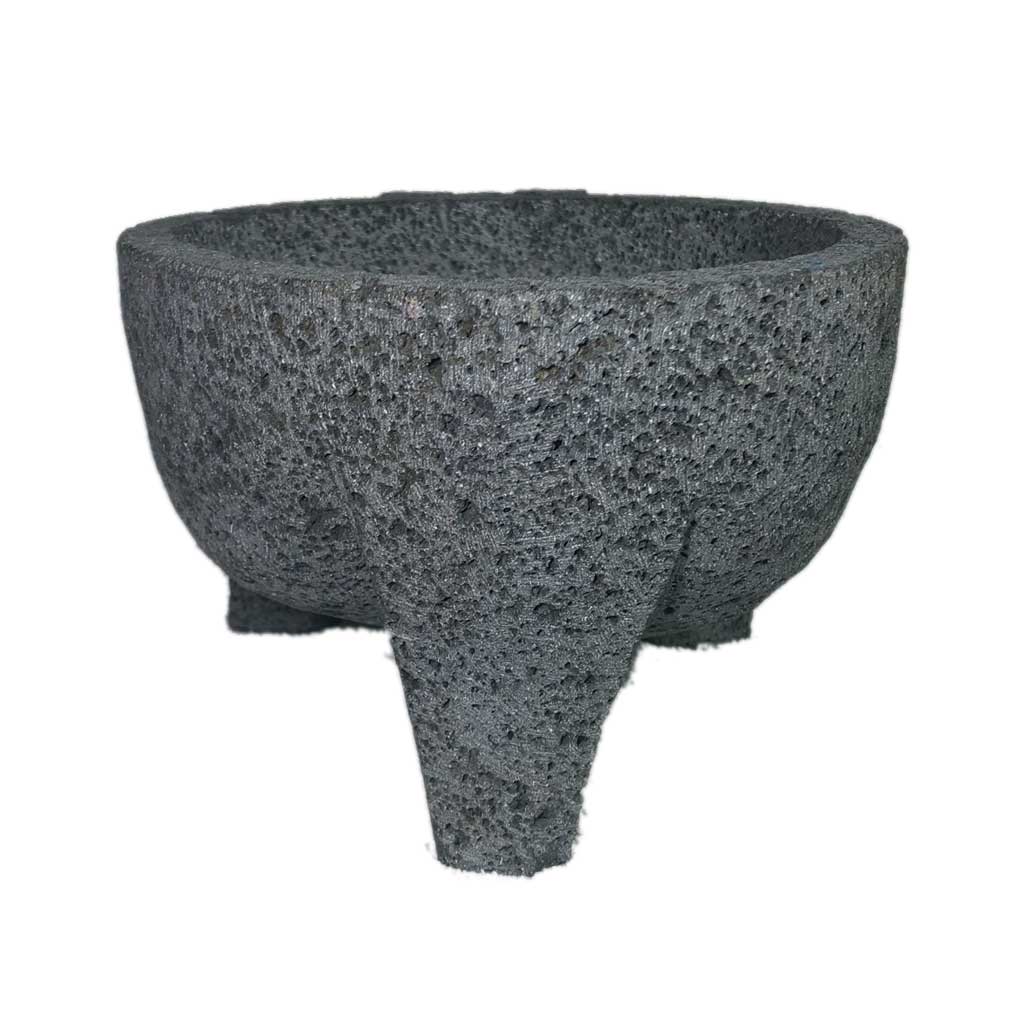 Molcajete (mortero) mexicano de 20cm de diámetro de piedra volcánica - Tienda Mexicana Online - Huastekoo.es - 2
