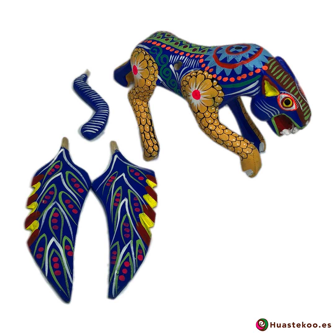 Alebrije Mexicano Artesanal Jaguar - Tienda Mexicana Online - Huastekoo.es - H00498 - 2