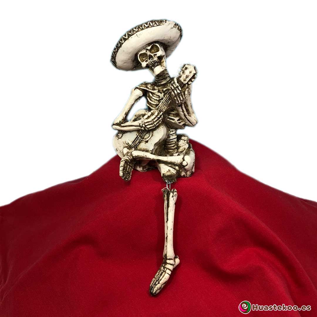 Calavera Mariachi Sentado - Tienda de Artesanías Mexicanas - Huastekoo.es