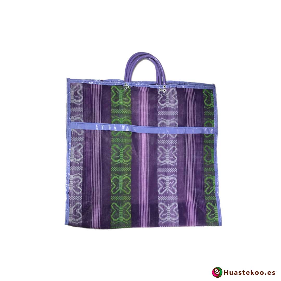 Bolsa Mexicana de Mercado Clásicas Mariposas Verde Violeta - Tienda Huastekoo España - H00173