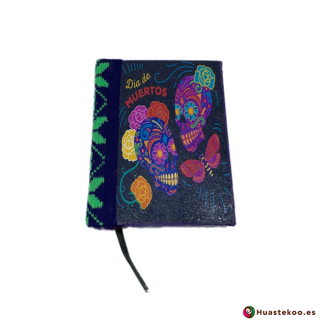 Libreta mexicana artesanal hecha a mano Día de Muertos - Tienda Huastekoo España - H00101