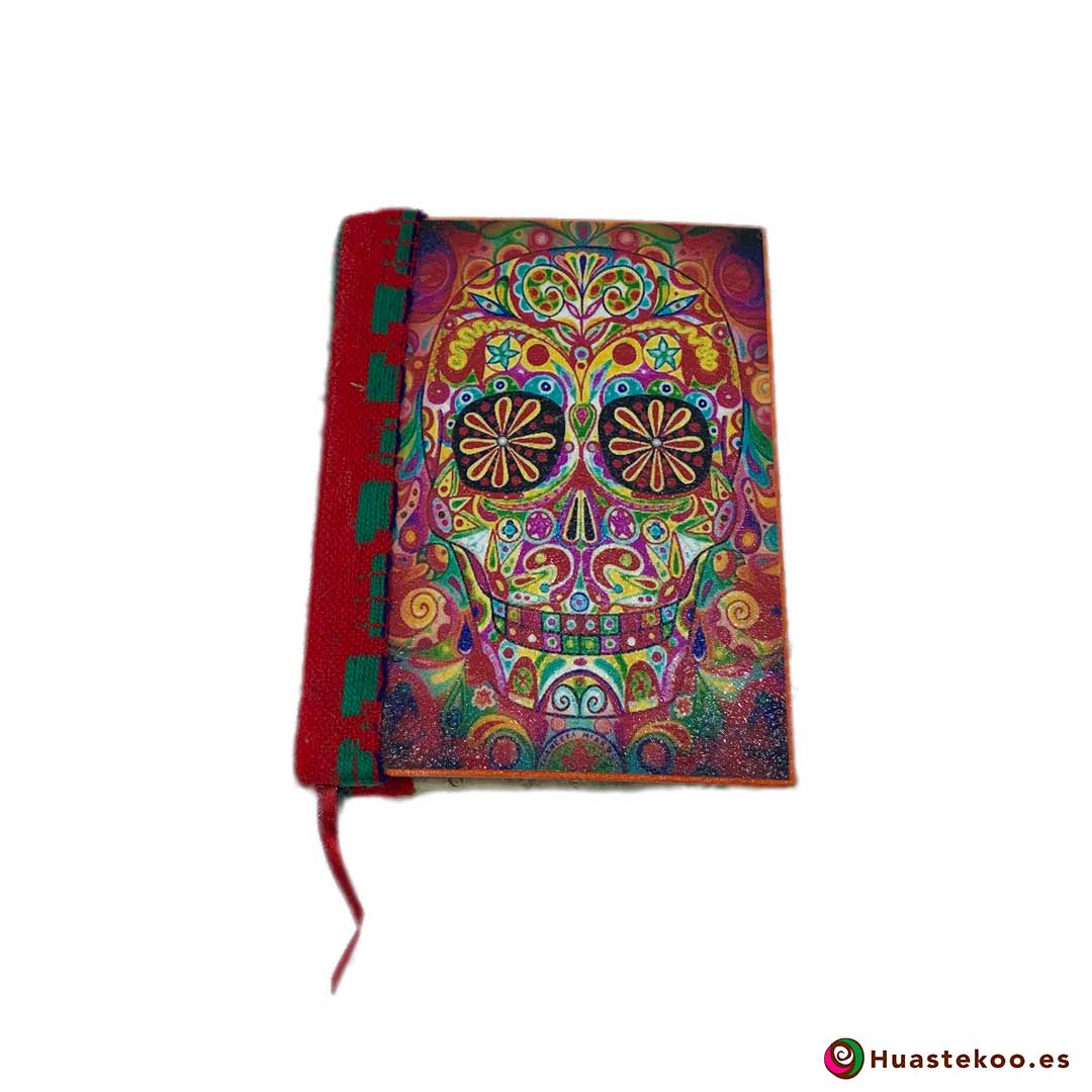 Libreta mexicana artesanal hecha a mano Calavera - Tienda Huastekoo España - H00102