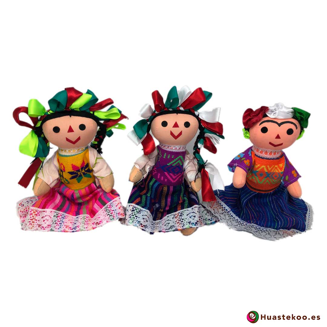Muñecas tradicionales artesanales mexicanas - Tienda de Artesanía Huastekoo España - H00595-597