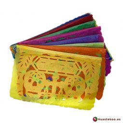 Comprar papel picado mexicano día de muertos calaveras en la tienda de artesanía mexicana Huastekoo España - H00428