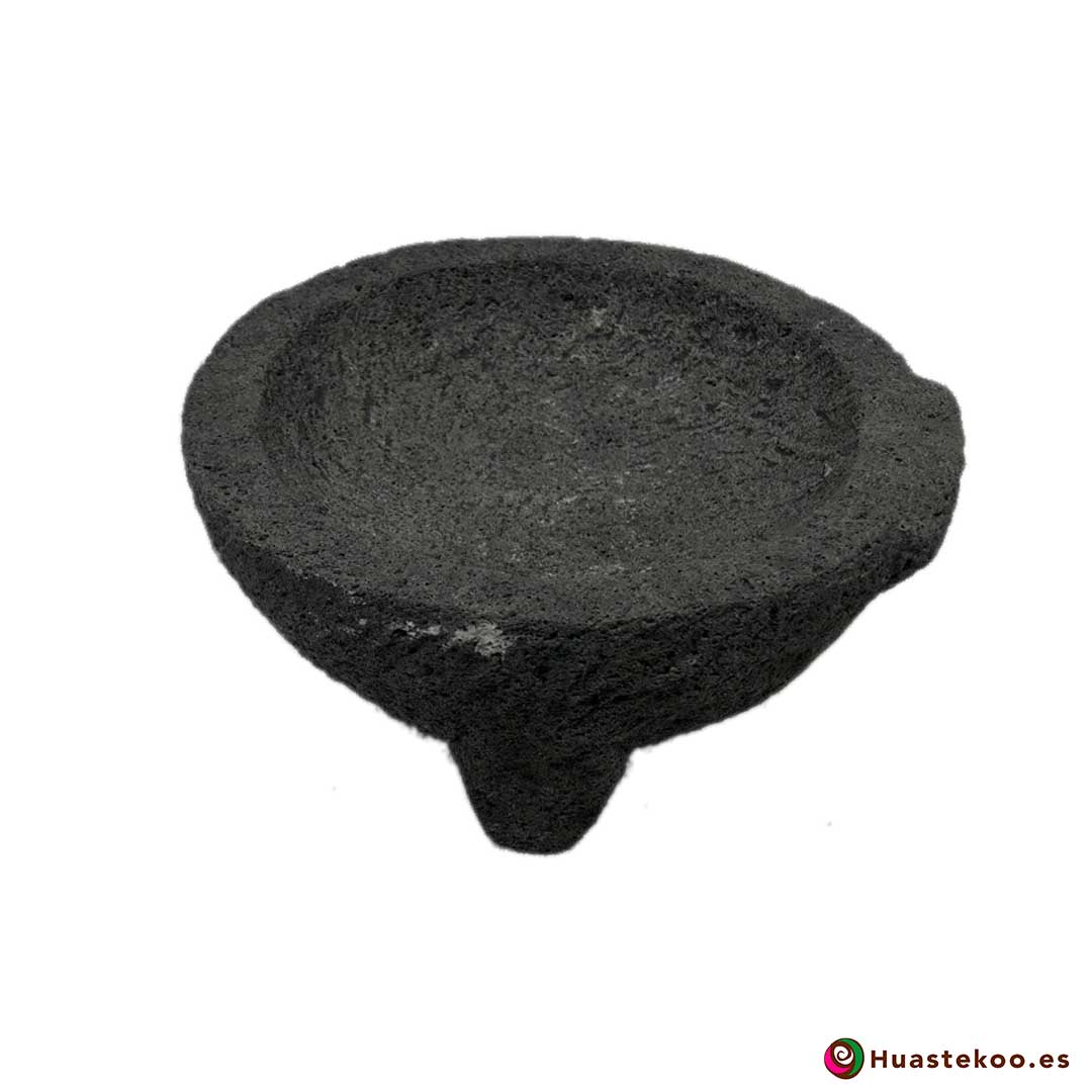 Molcajete (mortero) mexicano de piedra volcánica Ref. H00649 - Tienda Mexicana Online Huastekoo España - 2
