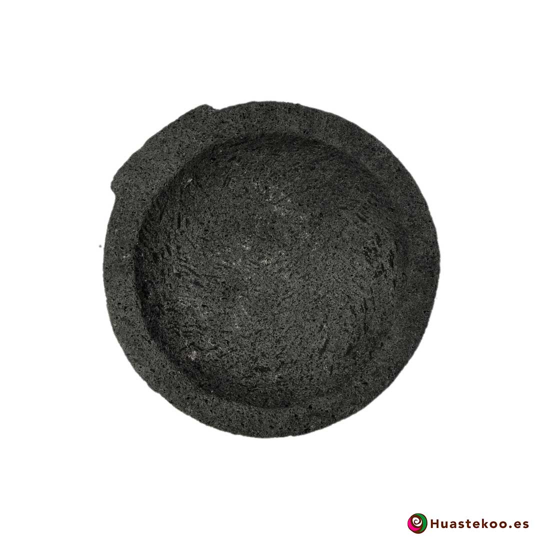 Molcajete (mortero) mexicano de piedra volcánica Ref. H00649 - Tienda Mexicana Online Huastekoo España - 3