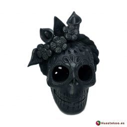 Calavera (Cráneo) Barro Negro Fridalia - Tienda de Regalos Mexicanos en España y Europa - H00737