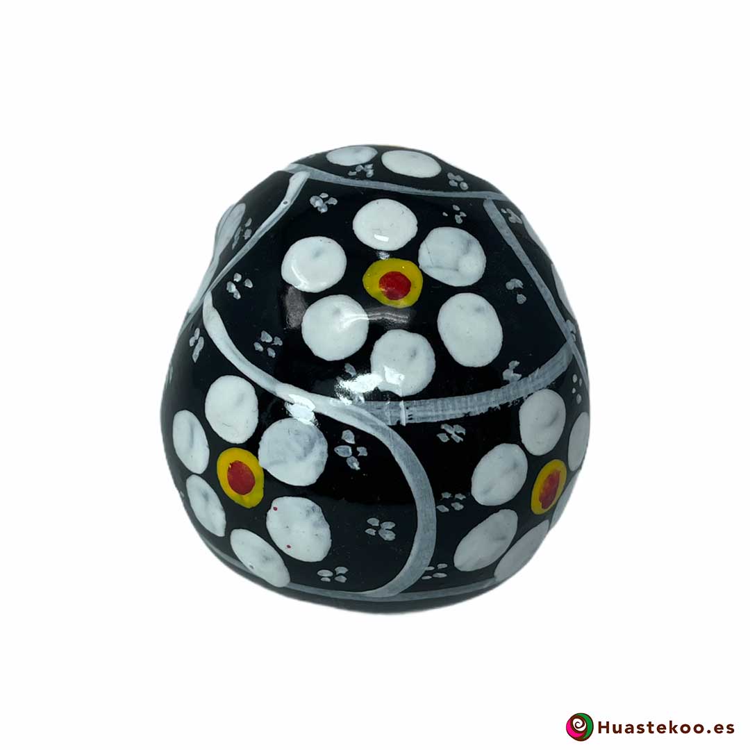 Calavera mexicana de cerámica pequeña - Tienda de regalos mexicanos Huastekoo España y Europa - H00715 - 3