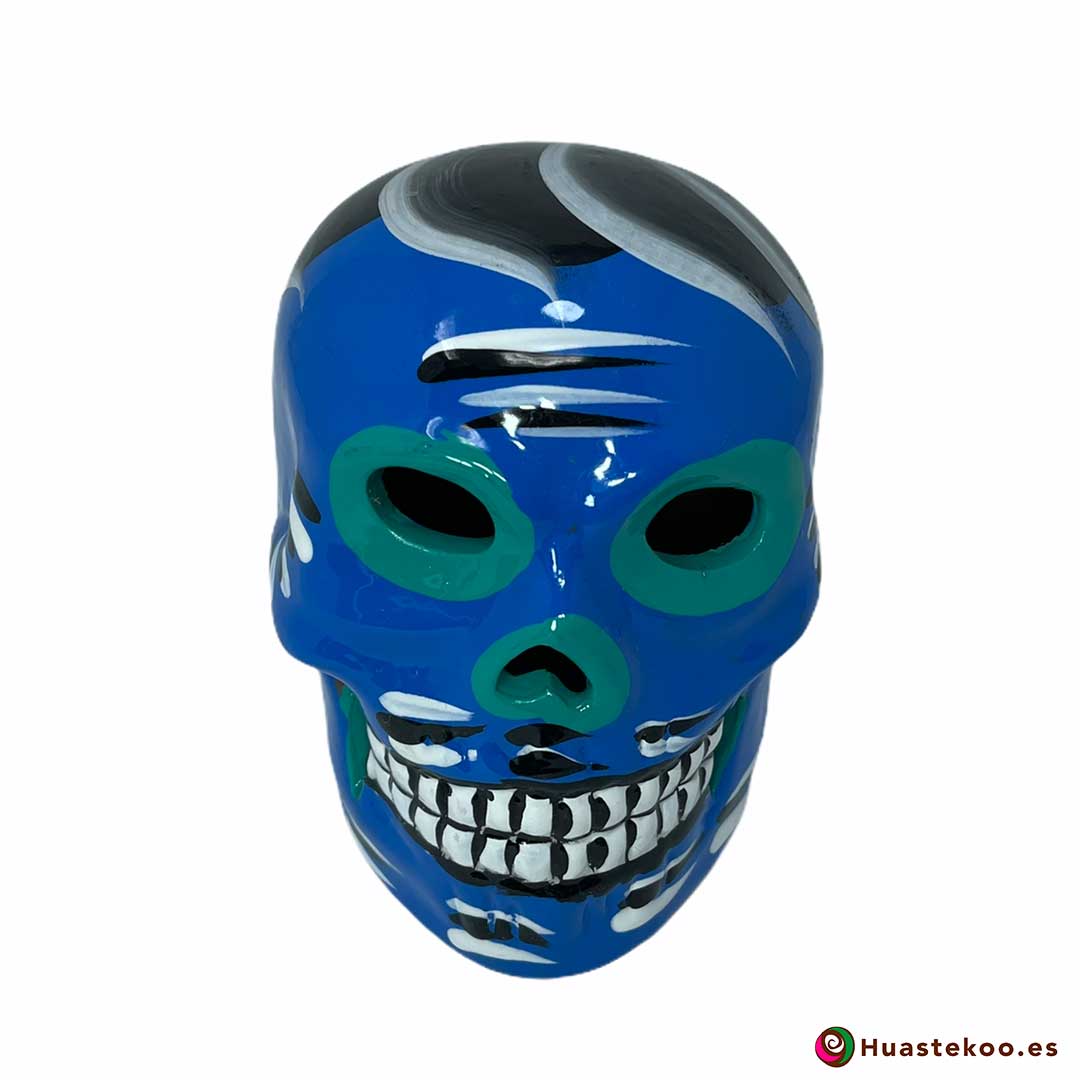 Calavera de Cerámica Mexicana hecha a mano - Tienda de Regalos Mexicanos Huastekoo España y Europa - H00709