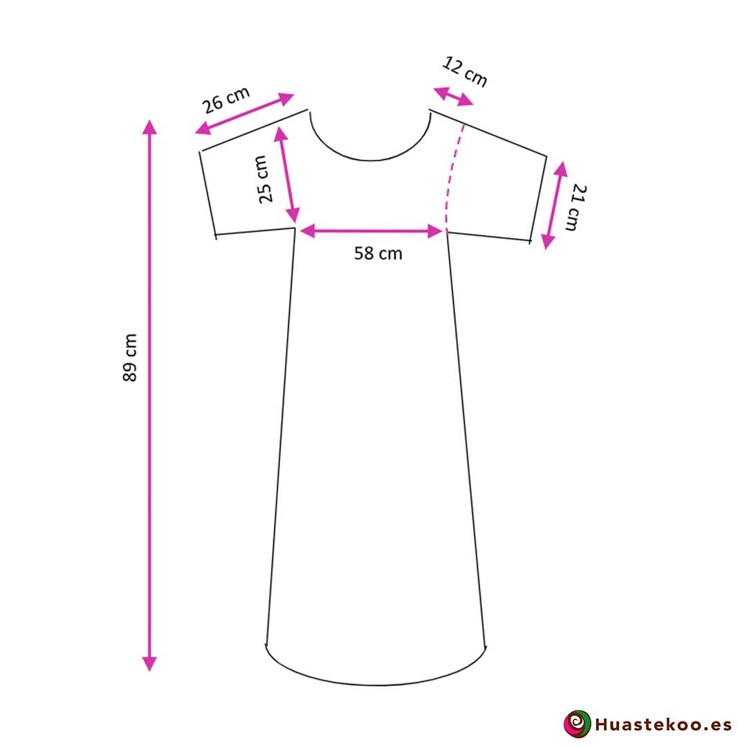 Comprar vestido mexicano a la venta en la tienda de artesanía y regalos mexicanos Huastekoo España y Europa - H00032 - 3