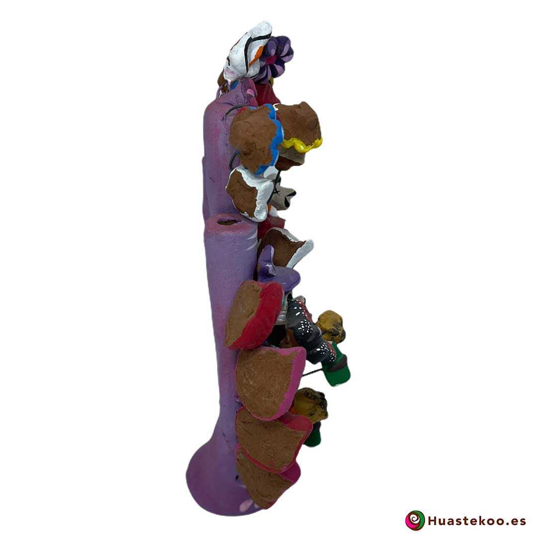 Árbol de la vida mexicano calaveras y flores - Tienda Mexicana Online - Huastekoo España - H00661 - 4