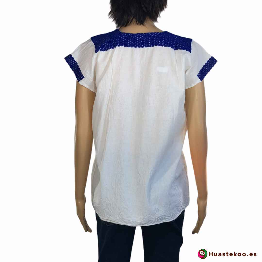 Blusa mexicana artesanal bordada a mano - Tienda de regalos y ropa mexicana Huastekoo España - H00125 - 2