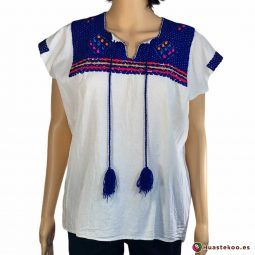 Blusa mexicana artesanal bordada a mano - Tienda de regalos y ropa mexicana Huastekoo España - H00125