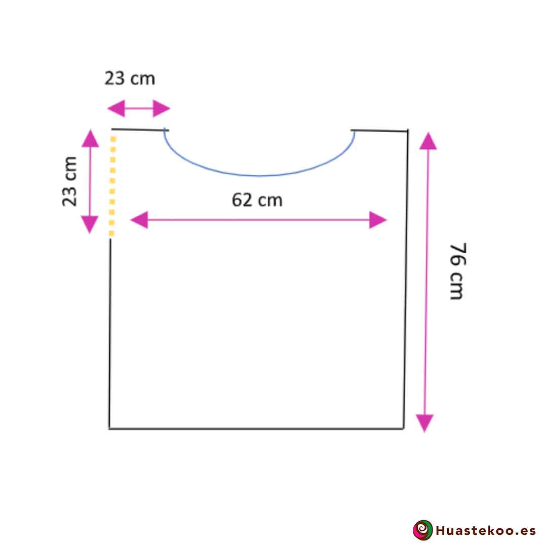 Blusón Mexicano de Telar H00042 - Tienda Online de regalos y Ropa Mexicana Huastekoo España - 3