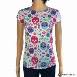 Blusa Camiseta Calaveras H000040 - Tienda Mexicana Online - Huastekoo España
