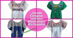 Imagen de vestidos mexicanos bordados a mano que muestran el post del blog de Huastekoo.es de dónde comprar en España