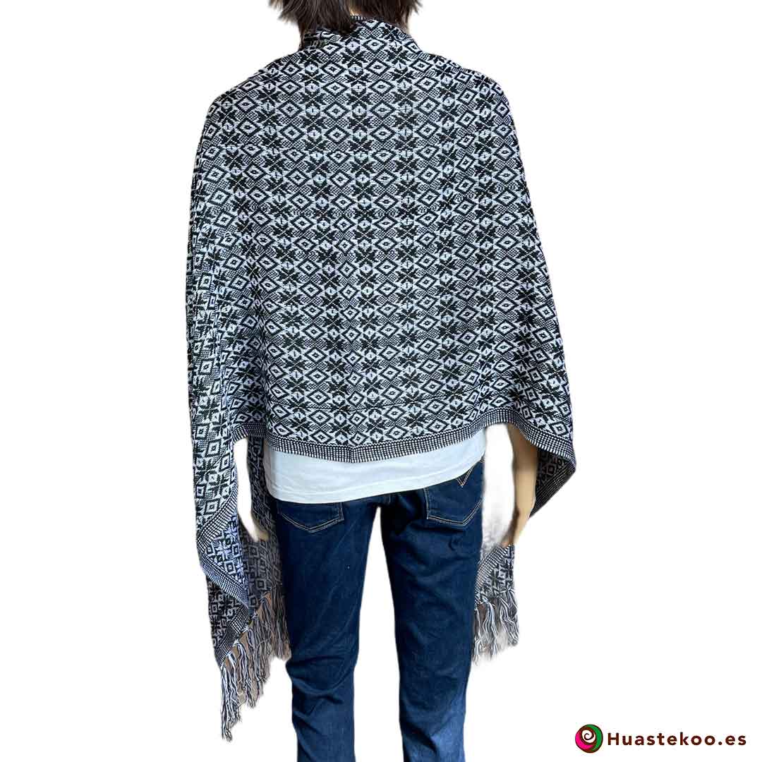 Rebozo o fular mexicano color oscuro - Tienda Mexicana Online - Huastekoo España - H00003 - 2