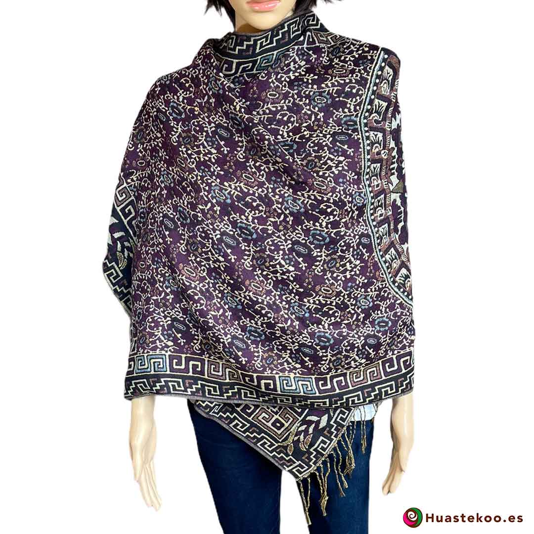 Rebozo mexicano (fular) color cálido - Tienda de ropa mexicana Huastekoo España H00008