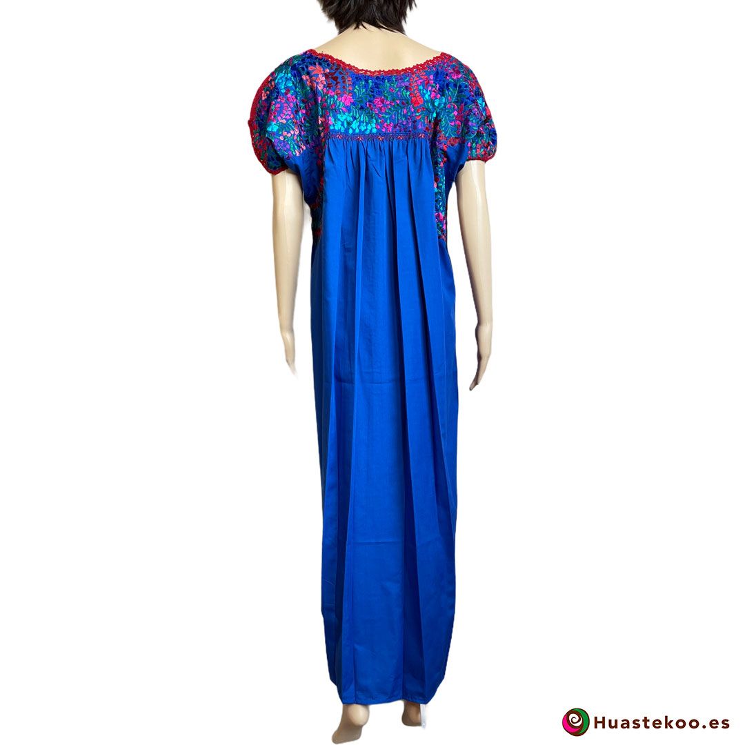 Vestido mexicano artesanal San Antonino bordado a mano - Tienda de Artesanía, Regalos y Ropa Mexicana Huastekoo España - H00730 - 2